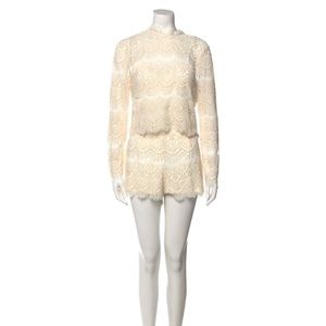 Saylor Cream Lace Romper